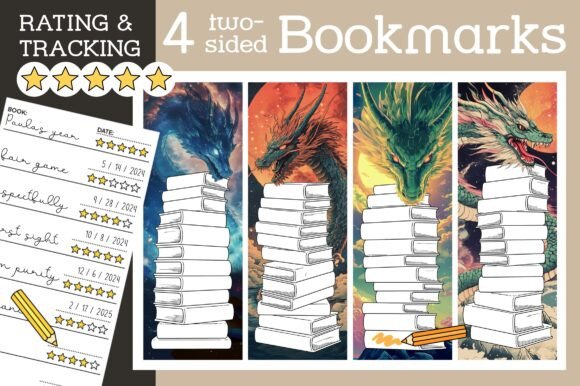 Anime Dragon Bookmark Book Club Tracking: A Creative Way to Track and Rate Your Reading Journey