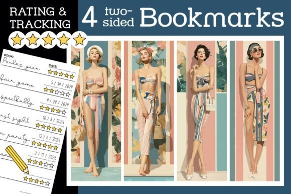 Art Deco Bookmark Summer Bookmarks PNG: A Versatile Tool for Book Lovers and Creators