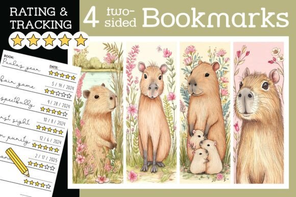 Capybara Bookmark Cute Animal Bookmarks