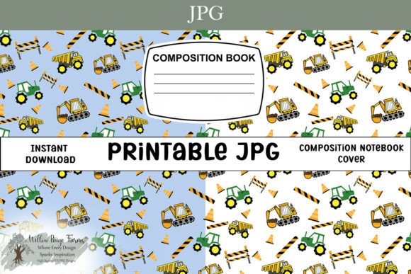 Construction Truck Composition Notebook: A Practical Tool for Themed Organization and Creativity