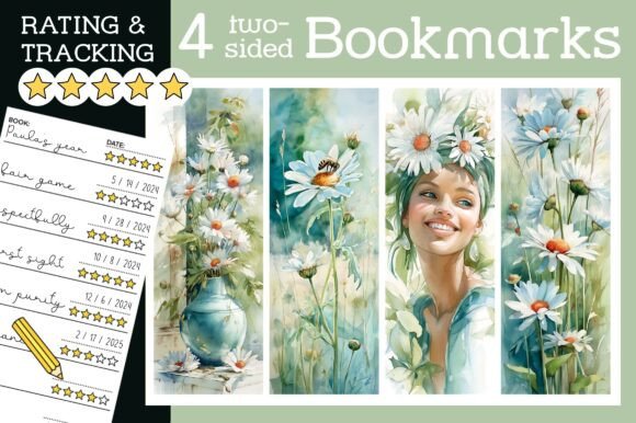 Cute Daisy Bookmark Flower Bookmarks PNG: A Versatile Digital Resource for Creative Uses