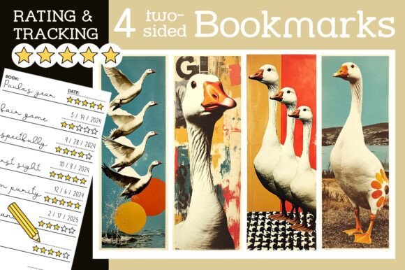 Cute Goose Bookmark Retro Bookmarks PNG: A Versatile Tool for Book Lovers and Creators