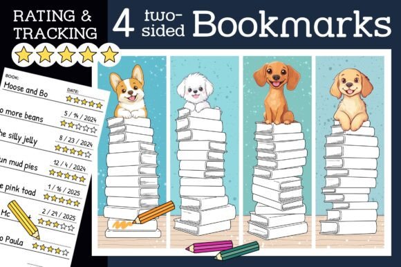 Dog Bookmark Kids Bookmarks Rating Books