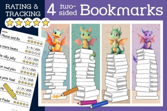Dragon Bookmark Books for Kids