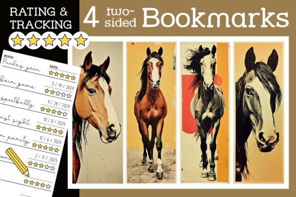 Horse Bookmark Mustang Western Bookmarks: A Versatile Tool for Reading and Gifting