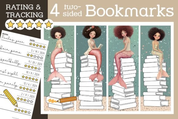 Stack Books Bookmark Mermaid Bookmarks: A Creative Way to Track and Rate Your Reading Journey