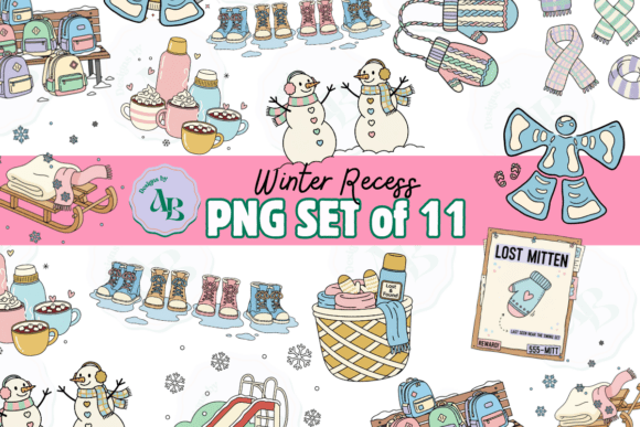 Winter School Recess Clip Art Collection